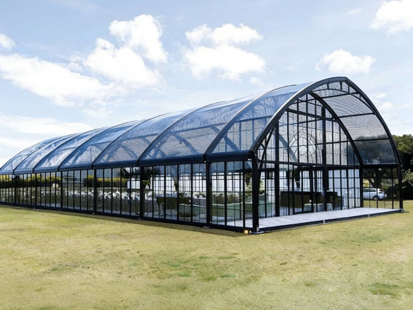 Panoramic sunroom, Durable sunroom construction, Multi-purpose outdoor space, YSGH-228 Multi-Arch Panoramic Sunroom: Light & Strength Combined